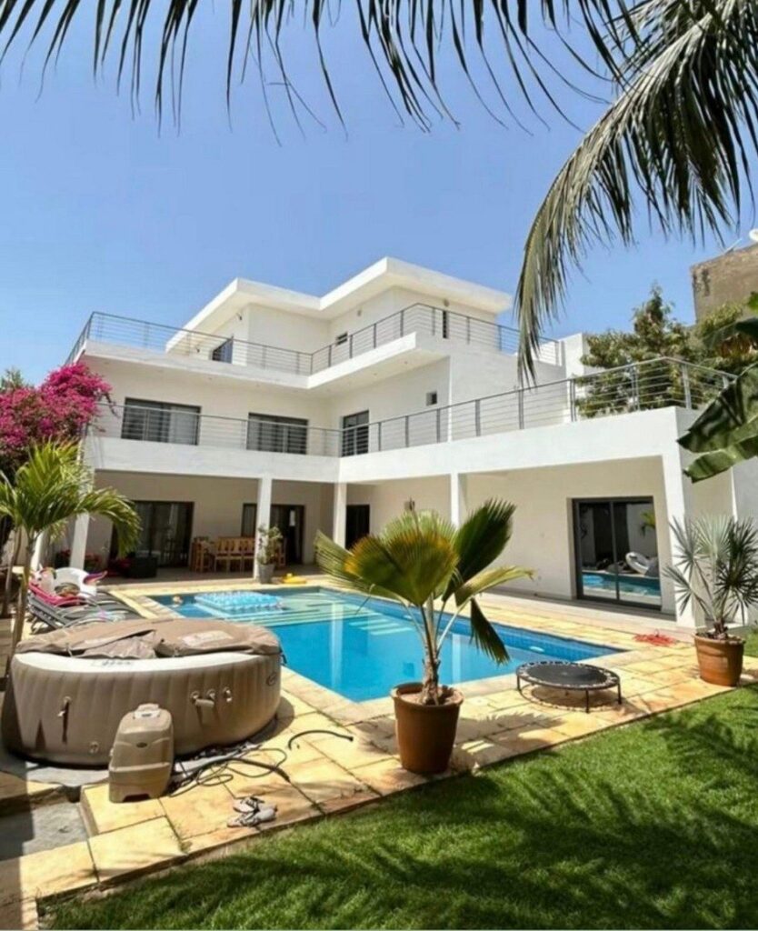 Completed luxury villa with swimming pool built by Casablanca Real Estates in Ghana
