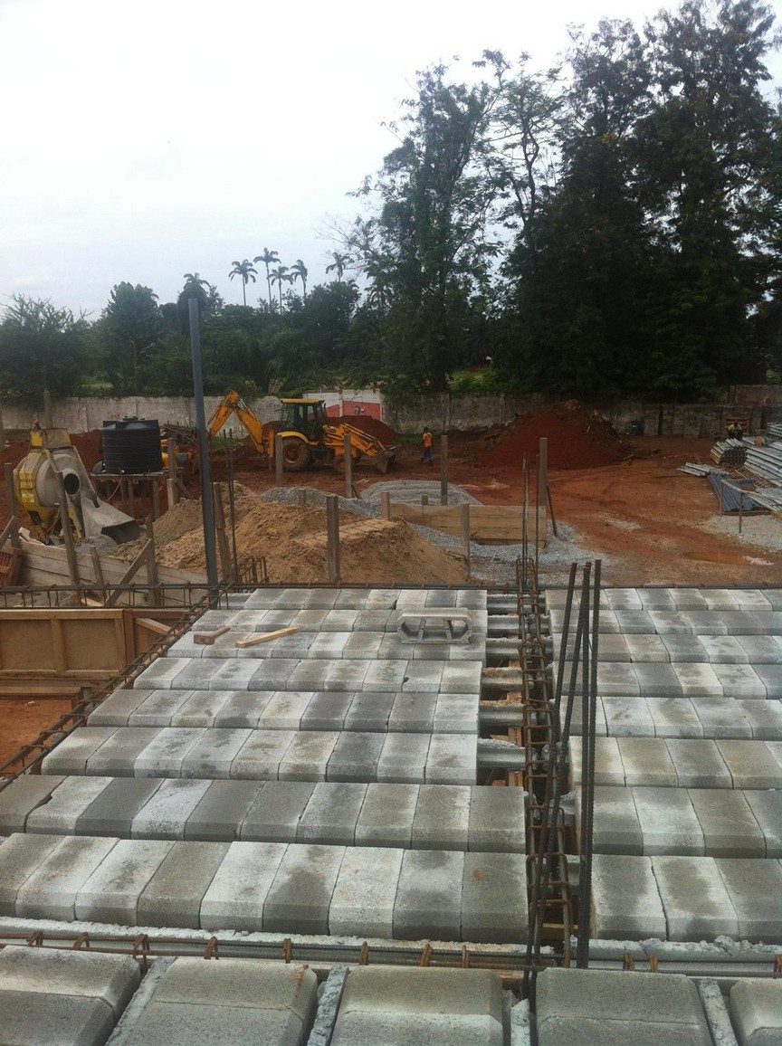 Precast concrete drain channel units cast on site by Casablanca Real Estates